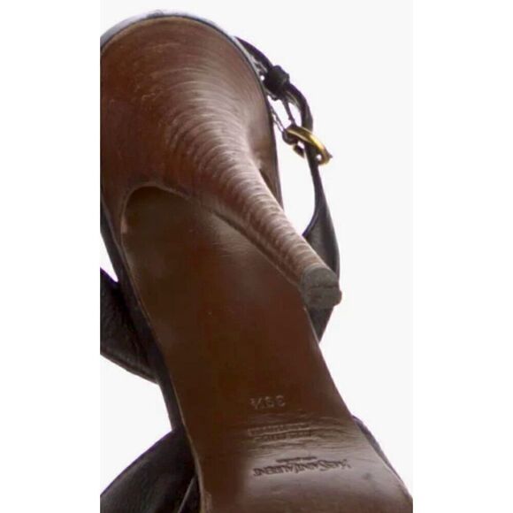 Awesome Yves Saint Laurent Leather Slingback Sandals, YSL - Picture 4 of 8
